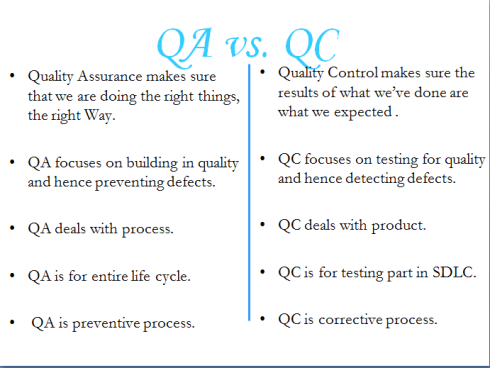 QA vs. QC